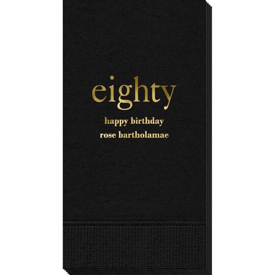 Big Number Eighty Guest Towels